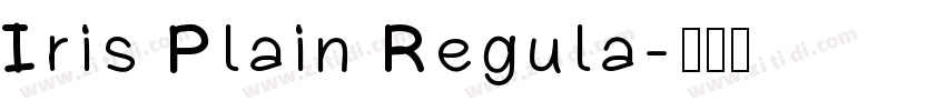 Iris Plain Regula字体转换